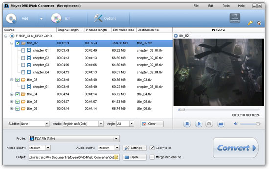 import video files to Video4Web Player